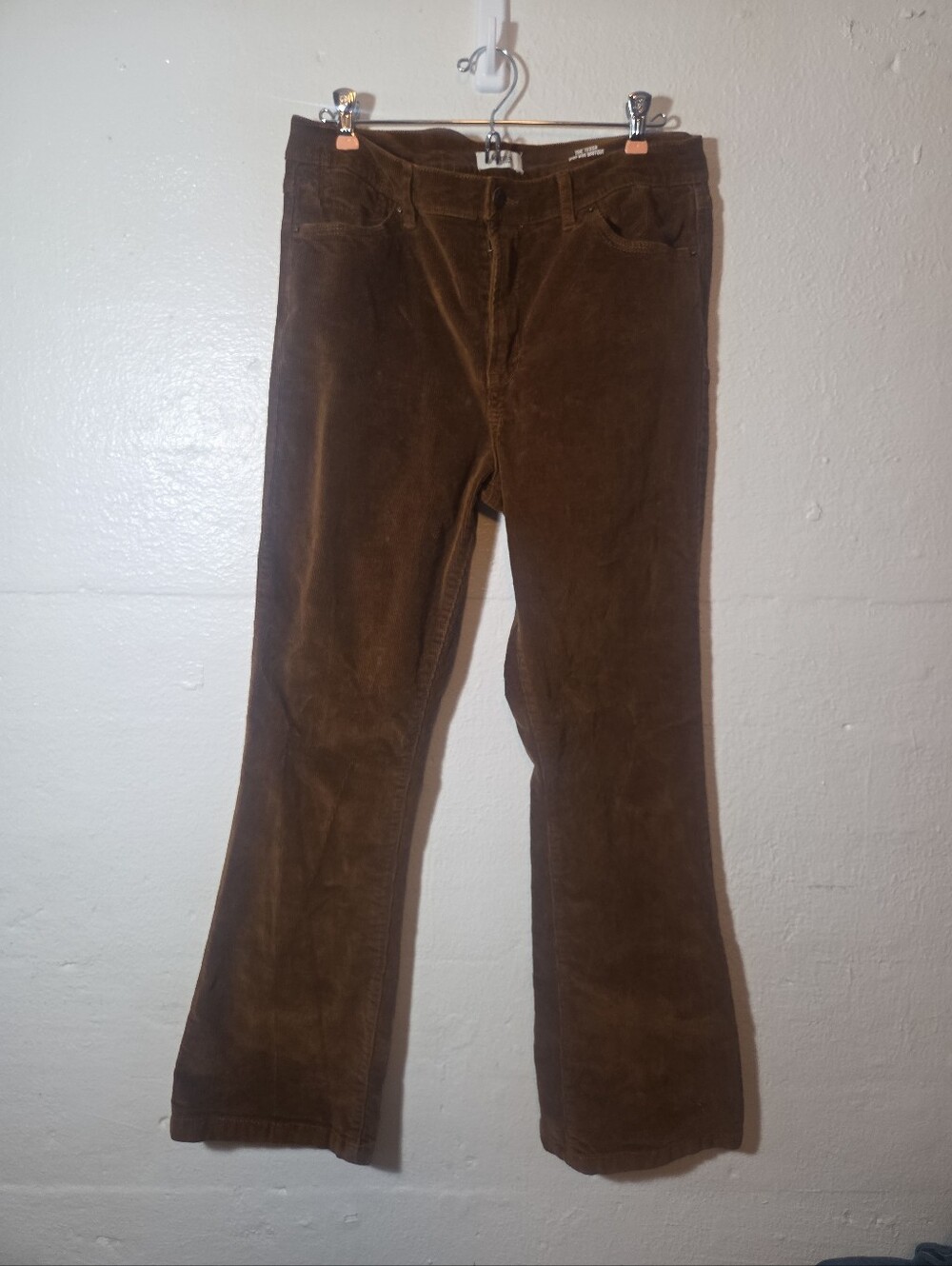 Kensie Jeans The Tessa Highrise Bootcut Brown Corduroy Pants Size 12/31